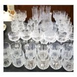 Quantity of good quality table glass Condition: Some minor nibbles to a few pieces but generally