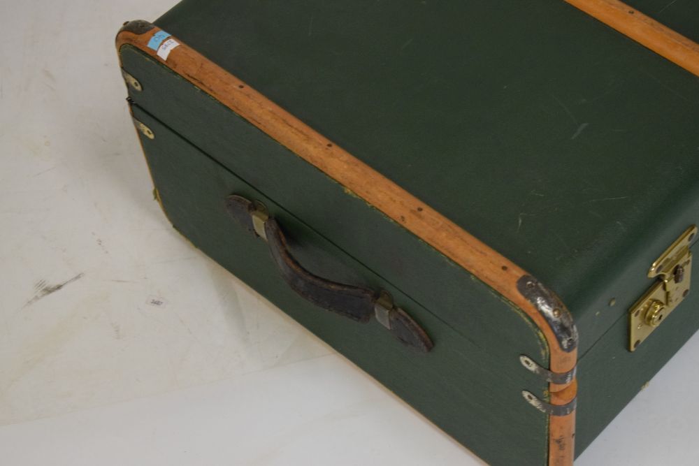Mid 20th Century cabin trunk, 93cm wide Condition: No key, some surface scratches and marks, the - Image 3 of 8