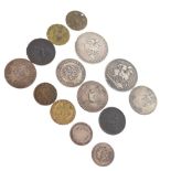 Small collection of George III and George IV silver coinage to include crowns 1820, 1822, half-crown