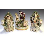 Late 19th/early 20th Century Continental porcelain figural group in 18th Century taste, together
