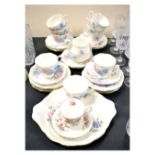 Quantity of Royal Albert Friendship Sweetpea teaware, together with three pieces of Royal Albert