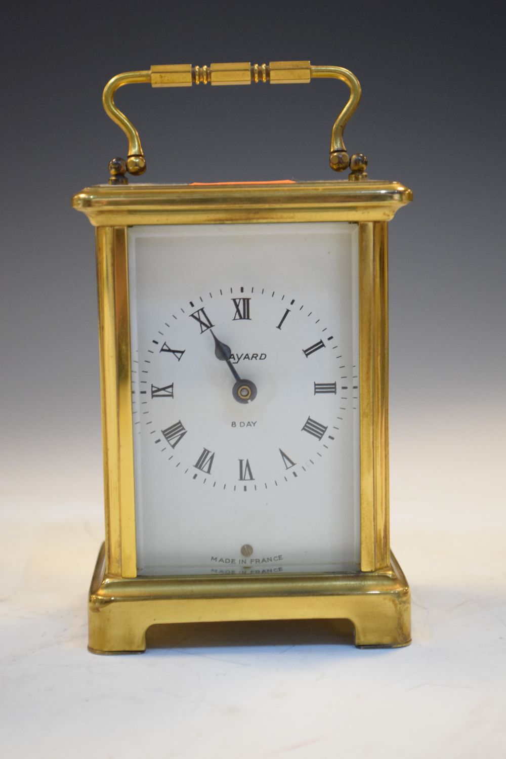 Junghans - Early 20th Century mahogany cased chiming mantel clock, together with a brass cased - Image 3 of 15