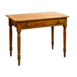 Grained or 'scumbled' side table fitted one drawer, 90cm x 44cm x 71cm high Condition: Heavy