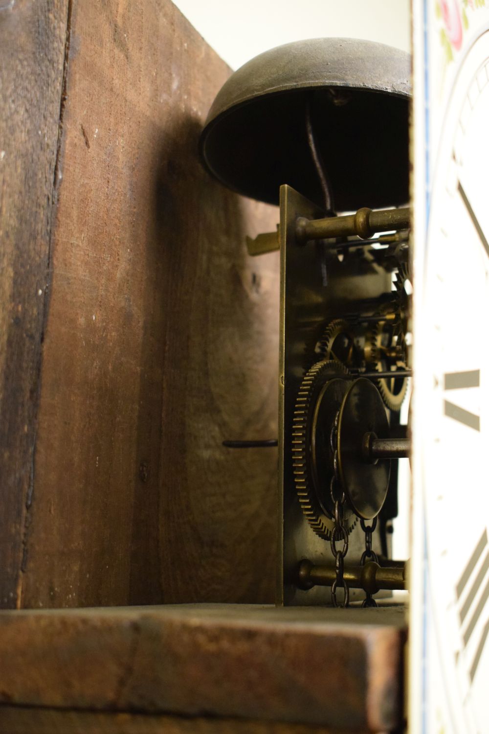 Early 19th Century oak and mahogany cased 30-hour painted dial longcase clock, David Smith, - Image 9 of 9