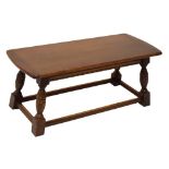 Reproduction oak coffee table, 103cm x 43cm x 43cm high Condition: **Due to current lockdown