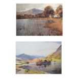 Group of assorted watercolours to include John Birch, Guy Todd, and two prints after Alfred and