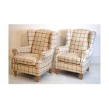 Two Next wing back armchairs Condition: Would benefit from a light clean - **Due to current lockdown