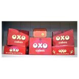 Collection of vintage OXO tins etc Condition: General wear commensurate with age and use. **Due to