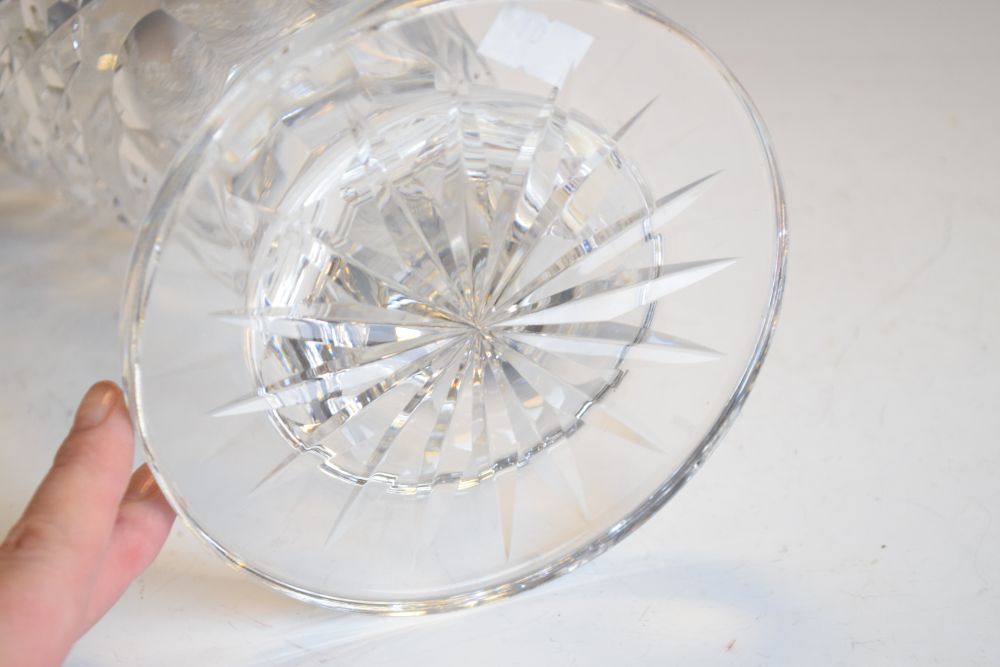 Waterford crystal cut glass vase, etched mark to base, 34cm high Condition: **Due to current - Image 6 of 6