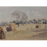 Irene Scott (Late 20th Century) - Watercolour - 'Late Summer (Chipstead, Surrey)', label of