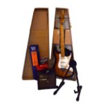 Musical Instruments - Cort Performer Series electric guitar in sunburst finish, Yamaha speaker and