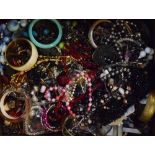 Large selection of costume jewellery to include bangles, necklaces etc Condition: Large group lot,