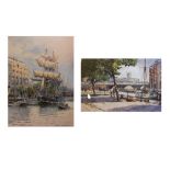 Frank Shipsides - Signed limited edition print - Bristol Harbourside, No.54/850, signed lower right,