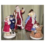 Collection of Royal Worcester figures, 'Forty Winks' (CW612), 'Father Christmas' (CW574), 'First