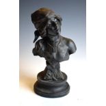 After Emmanuel Villanis (1854-1914) - Bronzed bust of Sadia, 35cm high Condition: The bust appears