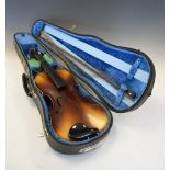 Czechoslovakian violin -Tatra by Rosetti, Stradivarius model with bow, cased Condition: Violin