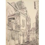 Jeffrey Fletcher - 'Lovett Lane sketch', 35.5cm x 26.5cm, framed and glazed Condition: **Due to