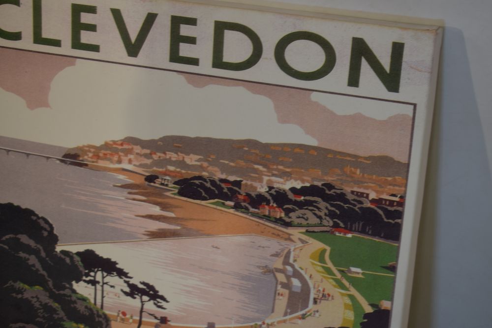 Modern canvas print of a GWR Clevedon advertising poster, 76cm x 61cm Condition: No tears present to - Image 4 of 7