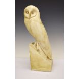 Composition figure of an owl, 39cm high Condition: Few chips present. **Due to current lockdown