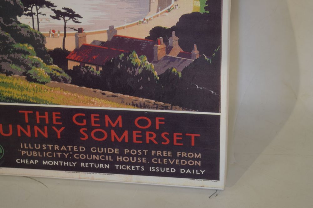 Modern canvas print of a GWR Clevedon advertising poster, 76cm x 61cm Condition: No tears present to - Image 5 of 7