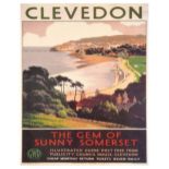 Modern canvas print of a GWR Clevedon advertising poster, 76cm x 61cm Condition: No tears present to