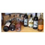 Quantity of various wines and spirits to include; 2 Gin Experience miniature sets, Stefanof Vodka,