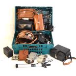 Quantity of cine cameras, cameras, tripods and other photographic equipment in original cases and