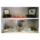 Quantity of silver plated items and cut glassware, etc Condition: **Due to current lockdown