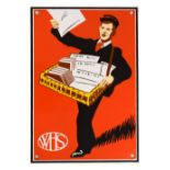 Advertising - Reproduction Dodo Designs W.H. Smiths enamel advertising sign, 27.5cm x 18.5cm