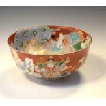 Late 19th/early 20th Century Chinese porcelain footed bowl painted with scenes of Immortals reserved