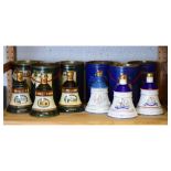 Collection of six Bell's Aged 8 Years Extra Special Old Scotch Whisky ceramic bell shaped