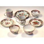 Collection of Chinese Canton Famille Rose porcelain tea and coffee wares, early 19th Century and
