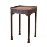 Chippendale Revival side table/stand, 66cm x 39cm x 39cm Condition: Signs of stains present to the