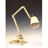 Industrial anglepoise lamp Condition: Overall wear, rust, discolouration, chips to paint work and
