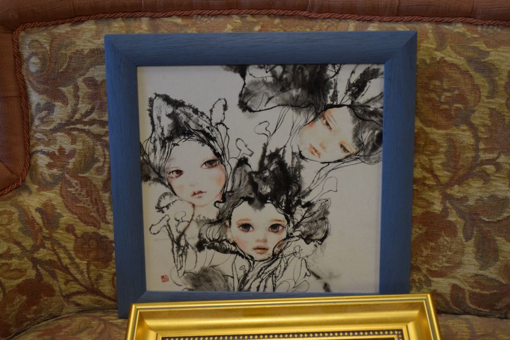 Three reproductions of Korean studies of children, 51cm x 44cm and smaller, framed Condition: ** - Image 16 of 20