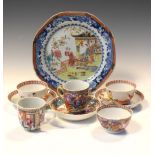 Eight items of late 18th/early 19th Century Chinese Canton Famille Rose porcelain, comprising a