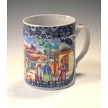 Late 18th or early 19th Century Chinese Canton Famille Rose porcelain mug, 13cm high Condition: