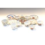 Group of late 18th and 19th Century Chinese porcelain, to include nine tea bowls, five saucers and