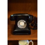 Black Bakelite GPO 332L telephone Condition: Not sold as a working item, cable has no connector,