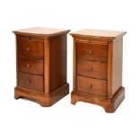 Willis & Gambier Lille Collection - Pair of bedside chests in alder and cherry veneers, 43cm wide (