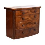 19th Century mahogany chest of drawers, 123cm x 57cm x 94cm Condition: Slight blooming to varnish