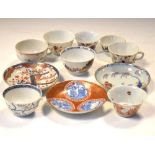 Group of 18th Century and later Chinese porcelain tea wares, comprising six tea bowls, two cups, and