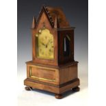 Mid 19th Century rosewood 'steeple' mantel clock, Rider, Winchester circa 1840, the 3.25-inch ogee-