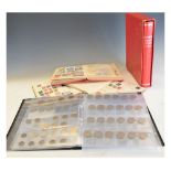 Stamps & Coins - Quantity of coins, together with four stamp albums Condition: Please see extra