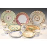 Quantity of 19th Century English tableware to include tea cups and saucer, etc Condition: The