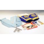 Masonic Interest - Collection of regalia to include Hong Kong Far East sash etc, Victoria Lodge