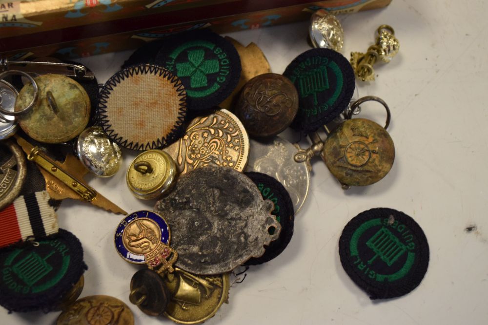 Quantity of Military miscellanea, various button badges and medals to include CCP Medal Ambulance - Image 3 of 7