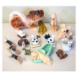 Collection of ceramic and other dog ornaments, novelties etc Condition: Some wear to enamels