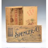 Advertising Interest - Teachers Highland Cream Whisky printed pine display box decorated with boys