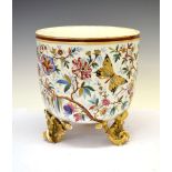 19th Century Limoges porcelain jardiniere decorated in the Japonaise taste, printed marks verso